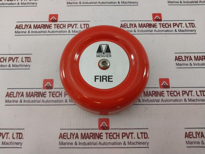 Menvier Fire Alarm Red Bell, 24V Dc - Used Menvier Fire Alarm Red Bell, 24V Dc - Used