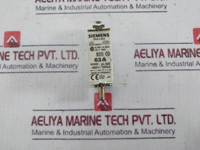 Siemens 3Na3 822 Fuse Link 500V / 120Ka 63A Ac 600V - New Siemens 3Na3 822 Fuse Link 500V / 120Ka 63A Ac 600V - New
