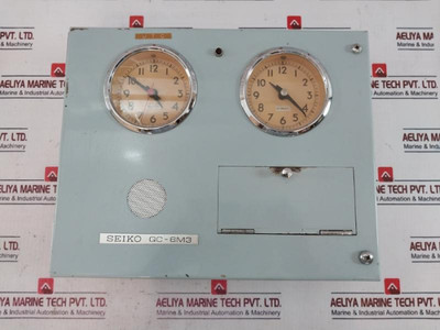 Seikosha Qc-6M3 Vintage Quartz Crystal Master Clock Ac100-230V Dc24V - Used Seikosha Qc-6M3 Vintage Quartz Crystal Master Clock Ac100-230V Dc24V - Used