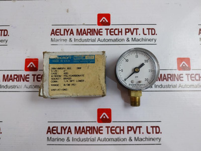 Ashcroft 20W1005Ph 02L Pressure Gauge 0-30 Psi - 2" Abs Case