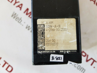 M system asw-a-r dc alarm - Used M system asw-a-r dc alarm - Used