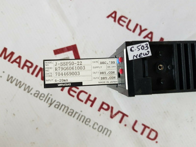 Yamatake j-ssp50-22 controller - Used Yamatake j-ssp50-22 controller - Used