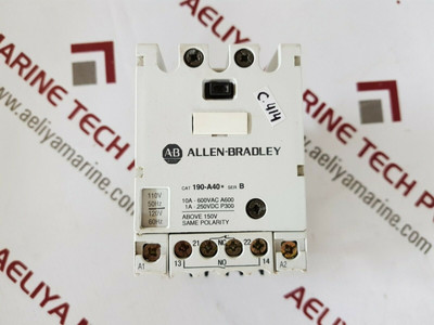 Allen-bradley 190-a40* ser b contactor - Used Allen-bradley 190-a40* ser b contactor - Used