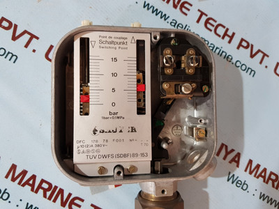 Sauter Tuv Dwfs(Sdbf)89-153 Pressure Switch 10(2)A 380V - New Sauter Tuv Dwfs(Sdbf)89-153 Pressure Switch 10(2)A 380V - New