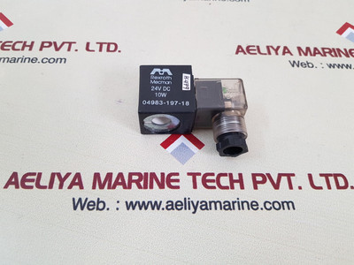 Rexroth mecman 04983-197-18 solenoid coil 24v 10w