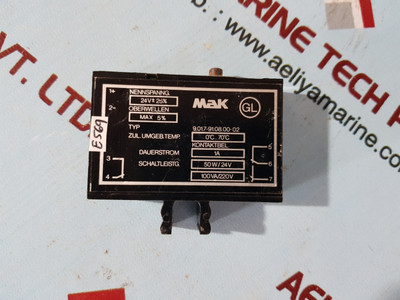 Mak 9.01.7-91.08.00-02 Plug In Relay 50W/24V - Used Mak 9.01.7-91.08.00-02 Plug In Relay 50W/24V - Used