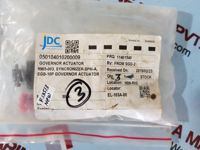 Jdc 050104010200009 governor actuator