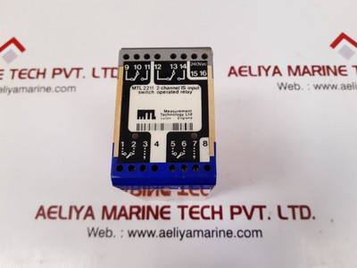 Measurement Technology Mtl 2211 2-channel Is-input Switch Operated Relay 250V Ac Measurement Technology Mtl 2211 2-channel Is-input Switch Operated Relay 250V Ac