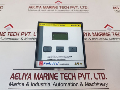 Prok Dv’s Mpel 01 µP Based Earth Leakage Relay - Used Prok Dv’s Mpel 01 µP Based Earth Leakage Relay - Used