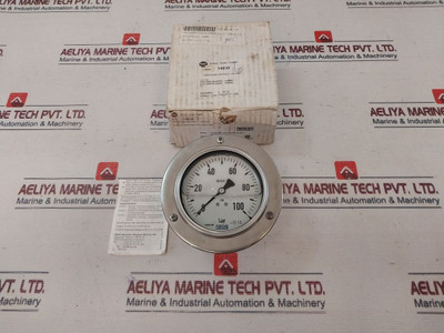 Wika En 837-1 Pressure Gauge 0-100 Bar 316L Stainless Steel 100Mm