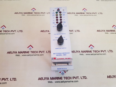NOV Metering Module 1981 Model I017-001981 Rev 01 Circuit USA Gm 615 NOV Metering Module 1981 Model I017-001981 Rev 01 Circuit USA Gm 615