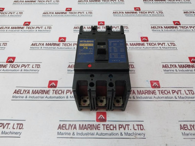 Mitsubishi Nf100-sh,Ln318N757-1 3P Pole No-fuse Breaker Ac 660V 75 Amp - Used