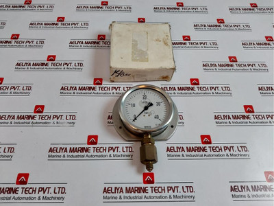 Wika 0-40 Bar Pressure Gauge En 837-1, Swiss Movement, Cl.1.6