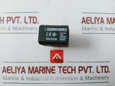 Univer Da-0106 Solenoid Coil 50/60Hz 24V Ac Ip00/60 - Used Univer Da-0106 Solenoid Coil 50/60Hz 24V Ac Ip00/60 - Used