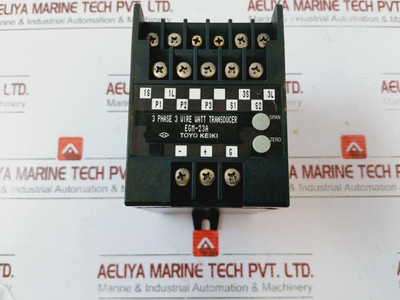 Toyo Keiki Egm-23A 3-phase 3-wire Watt Transducer Ac 0~1000W 50/60Hz 110V 5A - Used