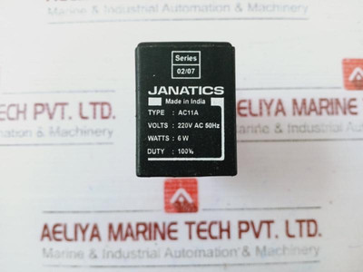 Janatics Ac11A Solenoid Valve Coil Pneumatic 220V Ac 6W - Used Janatics Ac11A Solenoid Valve Coil Pneumatic 220V Ac 6W - Used