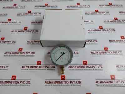 United Instrument 0-200 Psi Round Pressure Gauge 0-14 Bar - Used