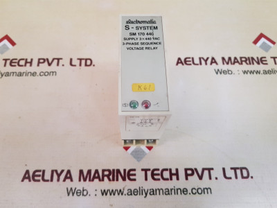 Electromatic S-system Sm 170 440 3-phase Sequence Voltage Relay With Base