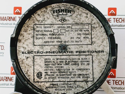 Fisher Controls 3590St Electro-pneumatic Valve Positioner 0-160 Psi