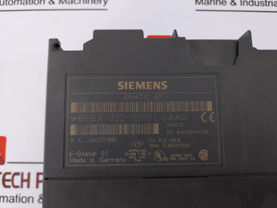 Siemens Simatic S7 1P 6Es7 322-1Bf01-0Aa0 Digital Output Module Sm 322