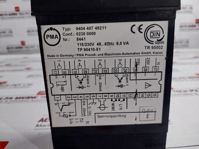 Pma 9404 407 49211 Temperature Controller 115/230V