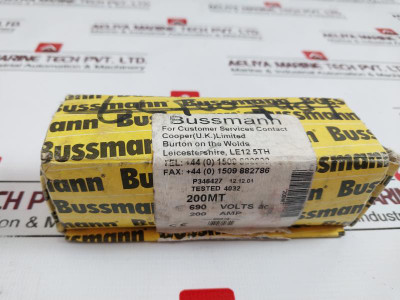Bussmann 200Mt Fuse 200 Amp 690V Ac, Bs88:4