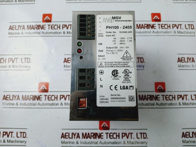 Mgv Ph100-2405 Power Supply Module 24V/5A Ac Input 94-264V, 120Vac 230Vac