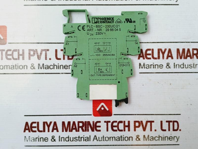 Phoenix Contact 2961118 Relay With Base 29 66 04 5 Plc-bsc-230Uc/21 Phoenix Contact 2961118 Relay With Base 29 66 04 5 Plc-bsc-230Uc/21
