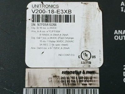 Unitronics V570 Programmable Logic Controller+Built-in Elegant Hmi(Not Working)