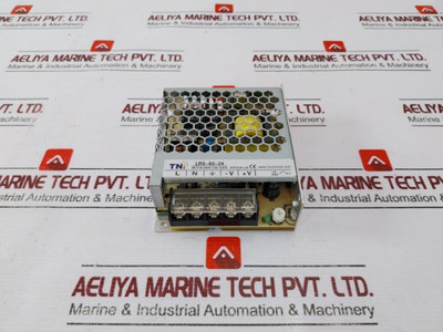 Tni Controls Lrs-60-24 Switch Mode Power Supply, Output Current: 24V 2.5A, Input:100-240Vac 0.85A 50/60Hz
