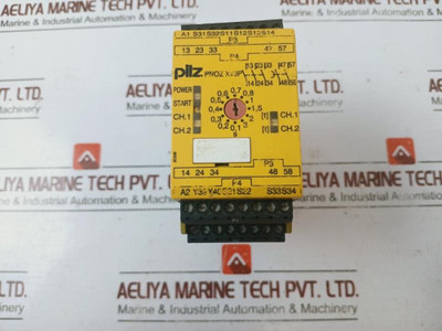Pilz Pnoz Xv3P 24Vdc 3N/O 2N/O Safety Relay 8A, 24Vdc, 4.5W, 777512