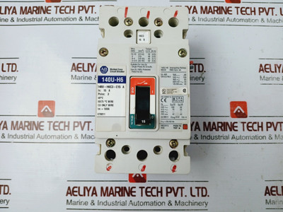 Allen-bradley 140U-h6C3-c15 A Molded Case Circuit Breaker 3 Pole Ser B 50/60Hz Allen-bradley 140U-h6C3-c15 A Molded Case Circuit Breaker 3 Pole Ser B 50/60Hz