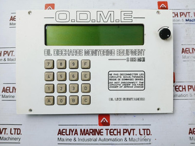 Odme S 663 Mkiii Oil Discharge Monitoring Equipment Operator Panel Odme S 663 Mkiii Oil Discharge Monitoring Equipment Operator Panel