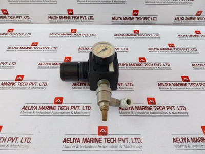 Rexroth 0821302501 Mini Air Compressor Regulator W/ Gauge Connection Hose 7290