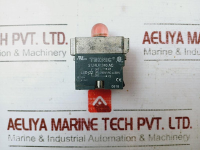 Lot Of 2X Teknic 2Lhlr 240 Ac Red Led Indicator Iec/En 60947-5-1 Lot Of 2X Teknic 2Lhlr 240 Ac Red Led Indicator Iec/En 60947-5-1
