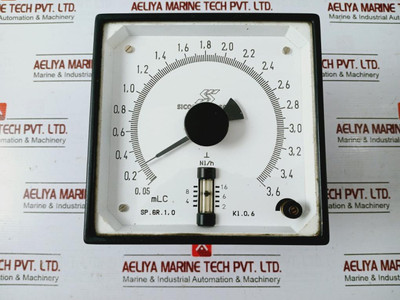 Sicom Stein Sohn Sp.Gr. 1,0 Analog Meter 0,05 To 3,6 Mlc - Used Sicom Stein Sohn Sp.Gr. 1,0 Analog Meter 0,05 To 3,6 Mlc - Used