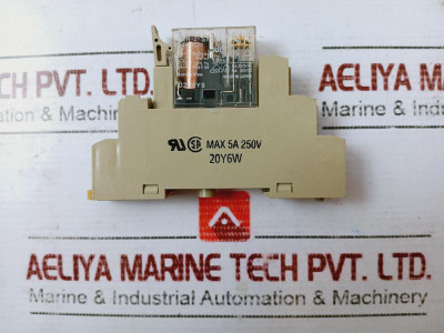 Omron G2R-2-sn-ap3 General Purpose Plug In Relay W/ 20Y6W Base 24V Dc 5A 250Vac