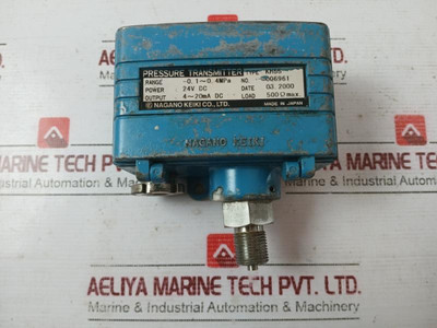 Nagano Keiki Kh55 Pressure Transmitter 4 20Ma Dc 24Vdc 500 Ohm - Used Nagano Keiki Kh55 Pressure Transmitter 4 20Ma Dc 24Vdc 500 Ohm - Used