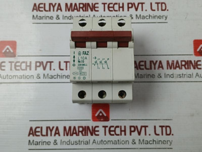 Moeller Faz L10A 3 Pole Circuit Breaker 220/380V Ac - Used
