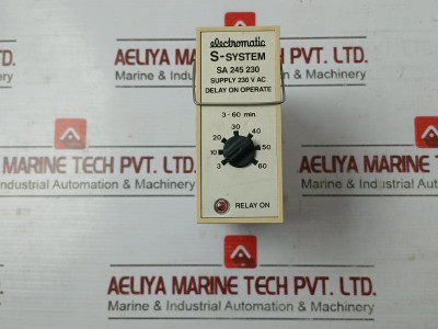 Electromatic Sa 245 230 S-system Delay On Operate Time Relay 230V Ac Cl 3520