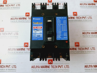 Terasaki Tl-100F Tembreak 3 Pole Circuit Breaker Ac690V 200-480V 50/60Hz 20A - Used Terasaki Tl-100F Tembreak 3 Pole Circuit Breaker Ac690V 200-480V 50/60Hz 20A - Used