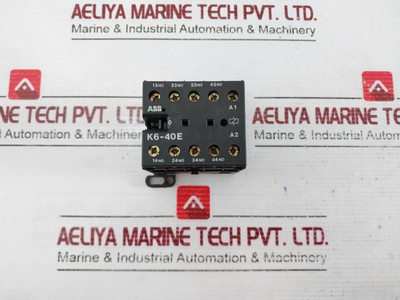 Abb K6-40E Mini Contactor 5A 300 Vac 600 Vac 220-240V 40-450Hz - Used Abb K6-40E Mini Contactor 5A 300 Vac 600 Vac 220-240V 40-450Hz - Used