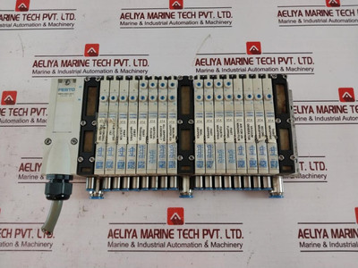 Festo Vmpa-kms1-24-5 Valve Terminal Mpa-mpm-vi, Mpa1-mpm-emm-4 1-0.9-10 Bar - Used