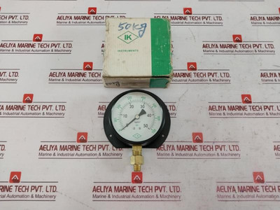 Ik Instruments 100-p-b 1303 Pressure Gauge 0-700 Psi 3/8" Pt 0-50 Kg/Cm2