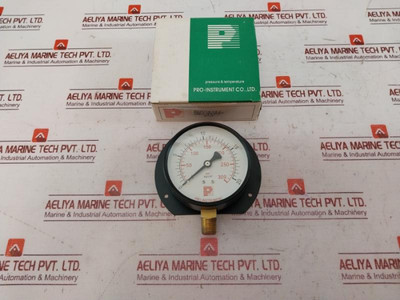 Pro-instrument P100 P-b 4" Pressure & Temperature Gauge 0 To 300 Psi 3/8" Pt