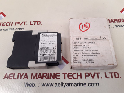 Entrelec Schiele Mss Mecotron 2.430.711.03 Thermistor Motor Protection Relay