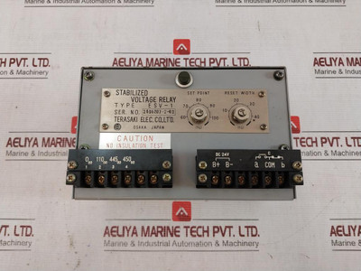 Terasaki Electric Esv-1 Stabilized Voltage Relay Dc 24V 60-100% 10-40%
