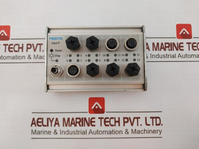 Festo Cp-e16-m12X2 5 Pol Input Module 175561 X107 - Used Festo Cp-e16-m12X2 5 Pol Input Module 175561 X107 - Used