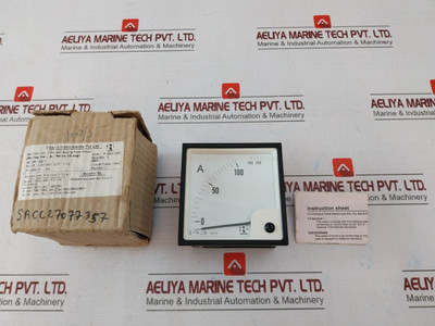 Rishabh Eq 96 Analog Ac Ammeter Sacc27077357 0-100/200A, 100/5A 850V P1030295Ris