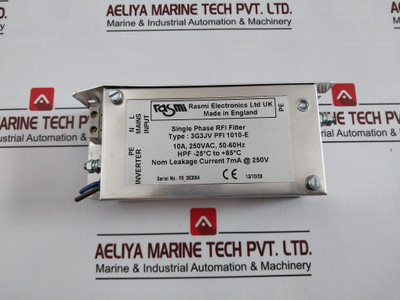 Rasmi 3G3Jv Pfi 1010-e Single Phase Rfi Filter K101 10A, 250Vac, 50-60Hz 7Ma